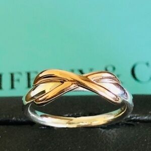 Tiffany & Co. Gold and Silver Crossover Ring
